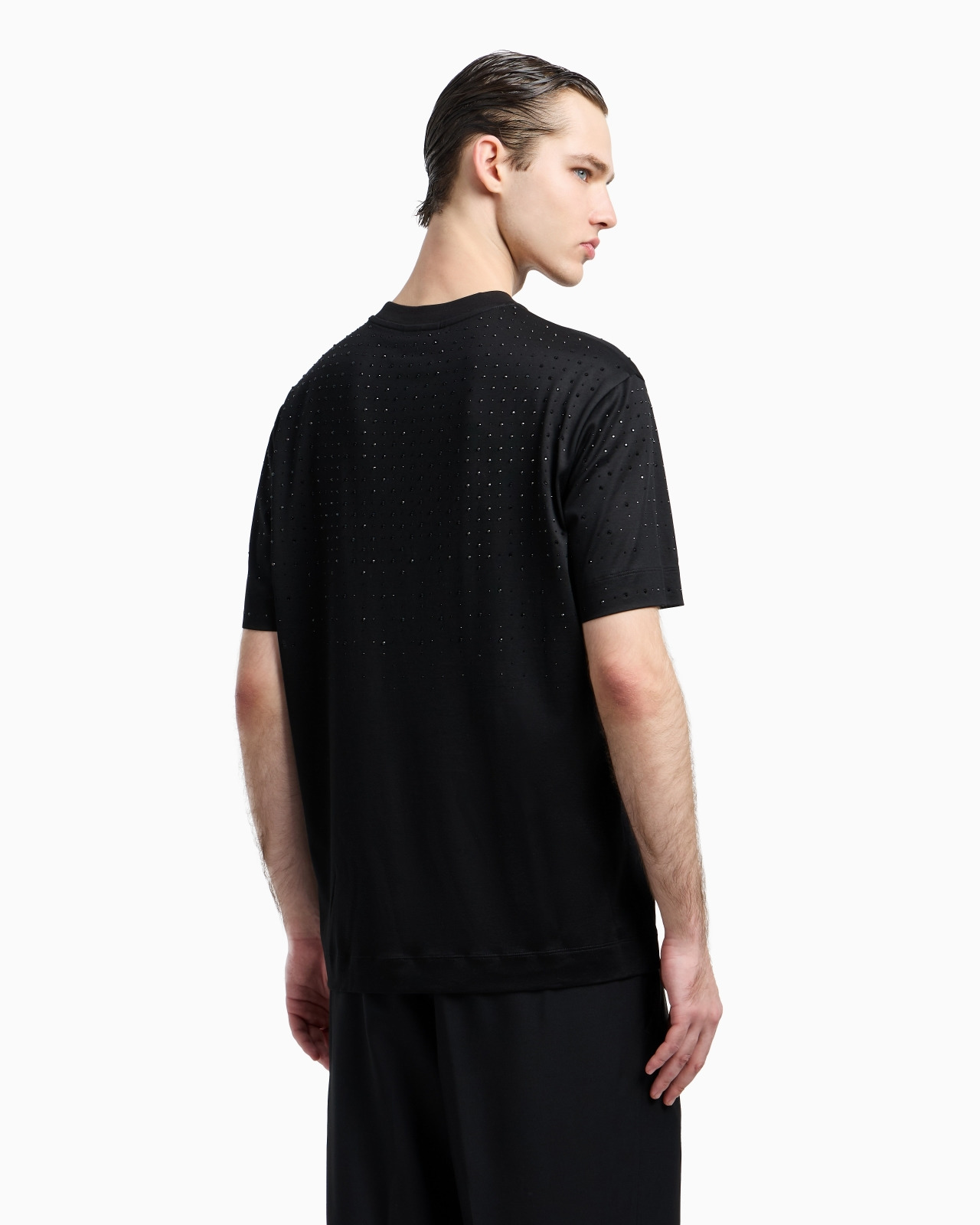 CLUBWEAR T-SHIRT IN A LYOCELL BLEND JERSEY WITH RHINESTONES - 3