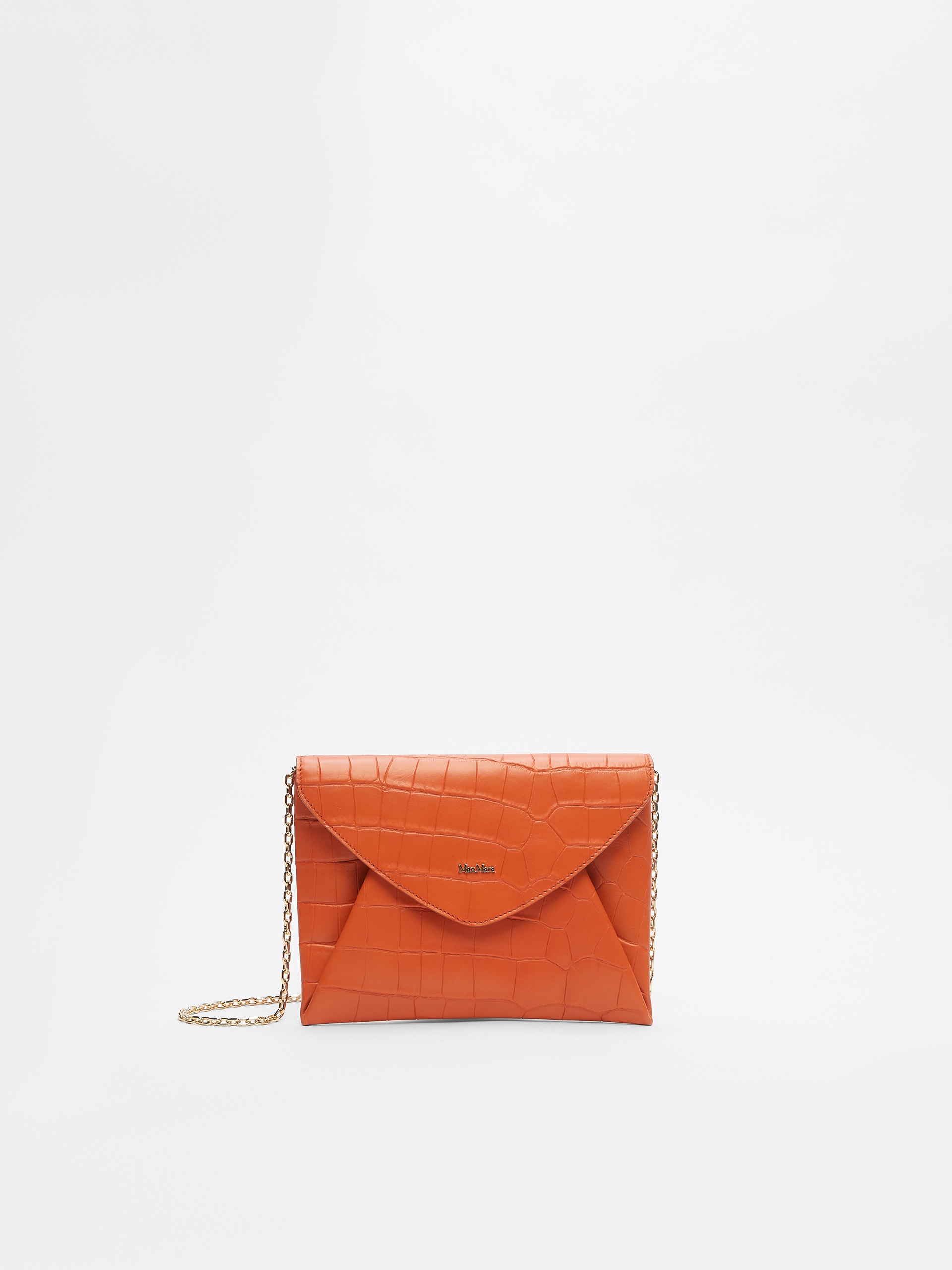 ENVELOP Crocodile-print leather clutch - 1