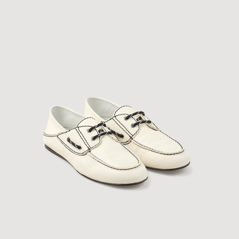 Sandro LEATHER BOAT SHOE LOAFERS outlook
