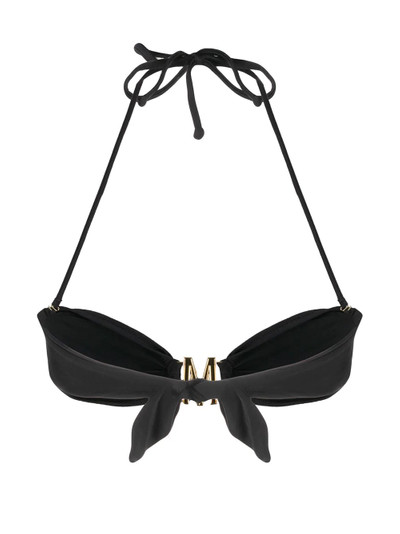 Moschino M plaque bikini top outlook