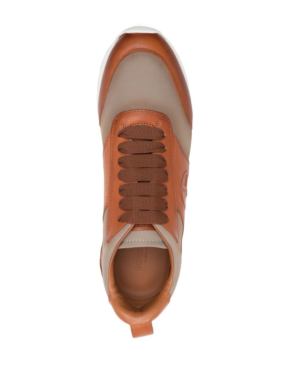 panelled low-top sneakers - 4