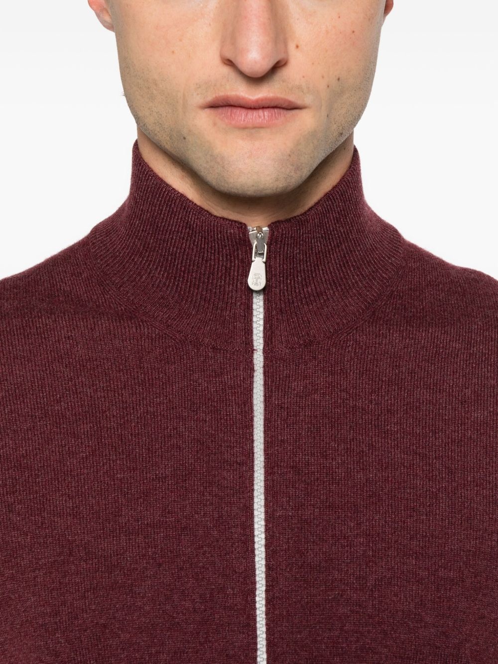zip-up cashmere sweater - 5