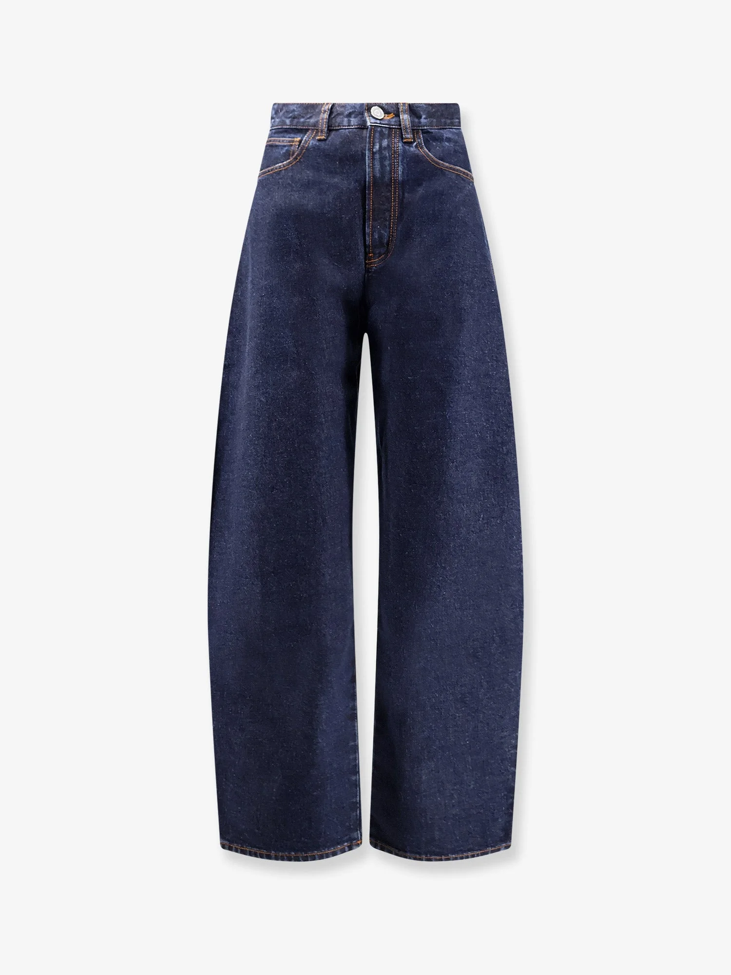 Alaia Round Blue Denim Jeans - 1
