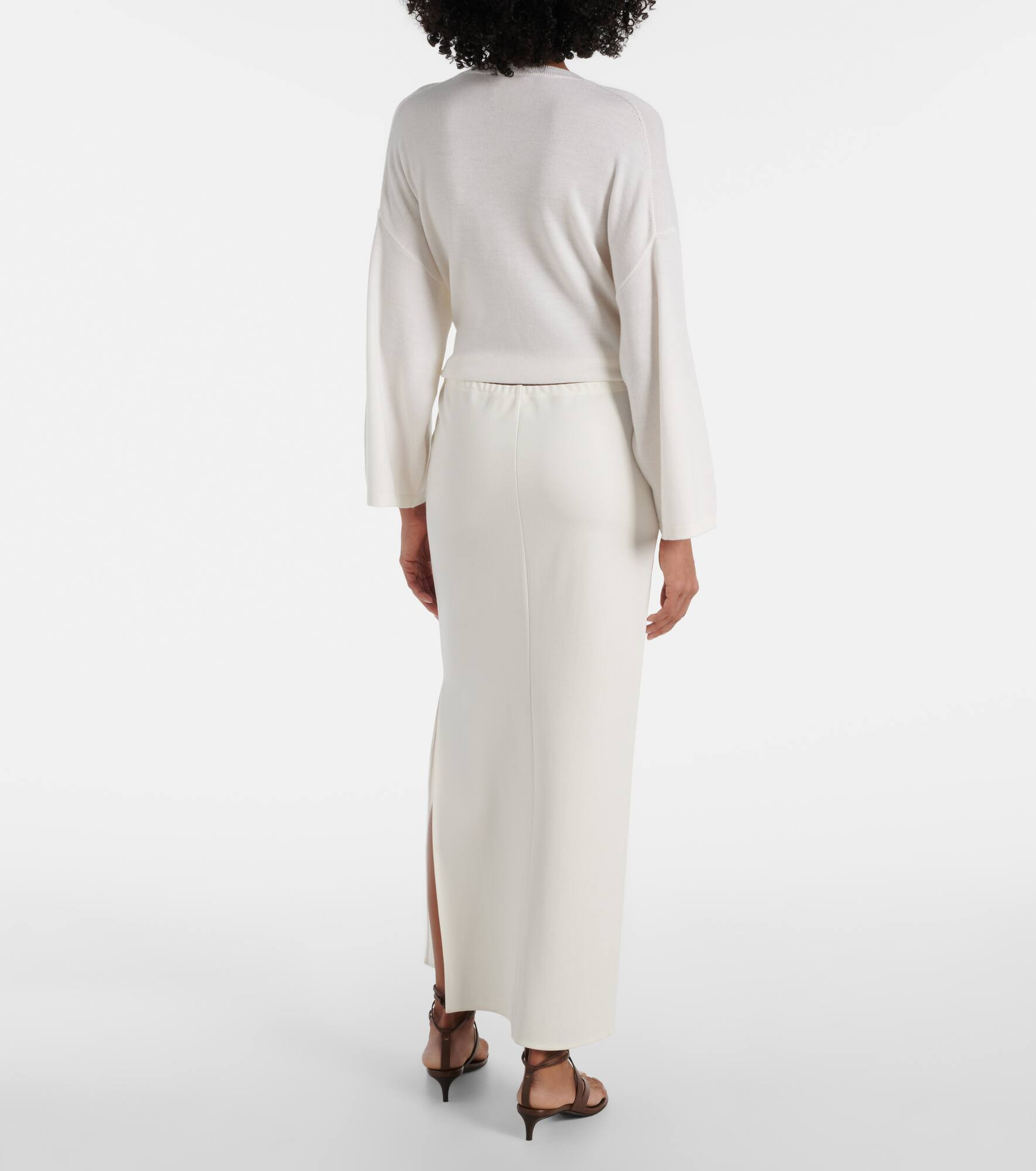 Lilth crêpe jersey pencil skirt - 3