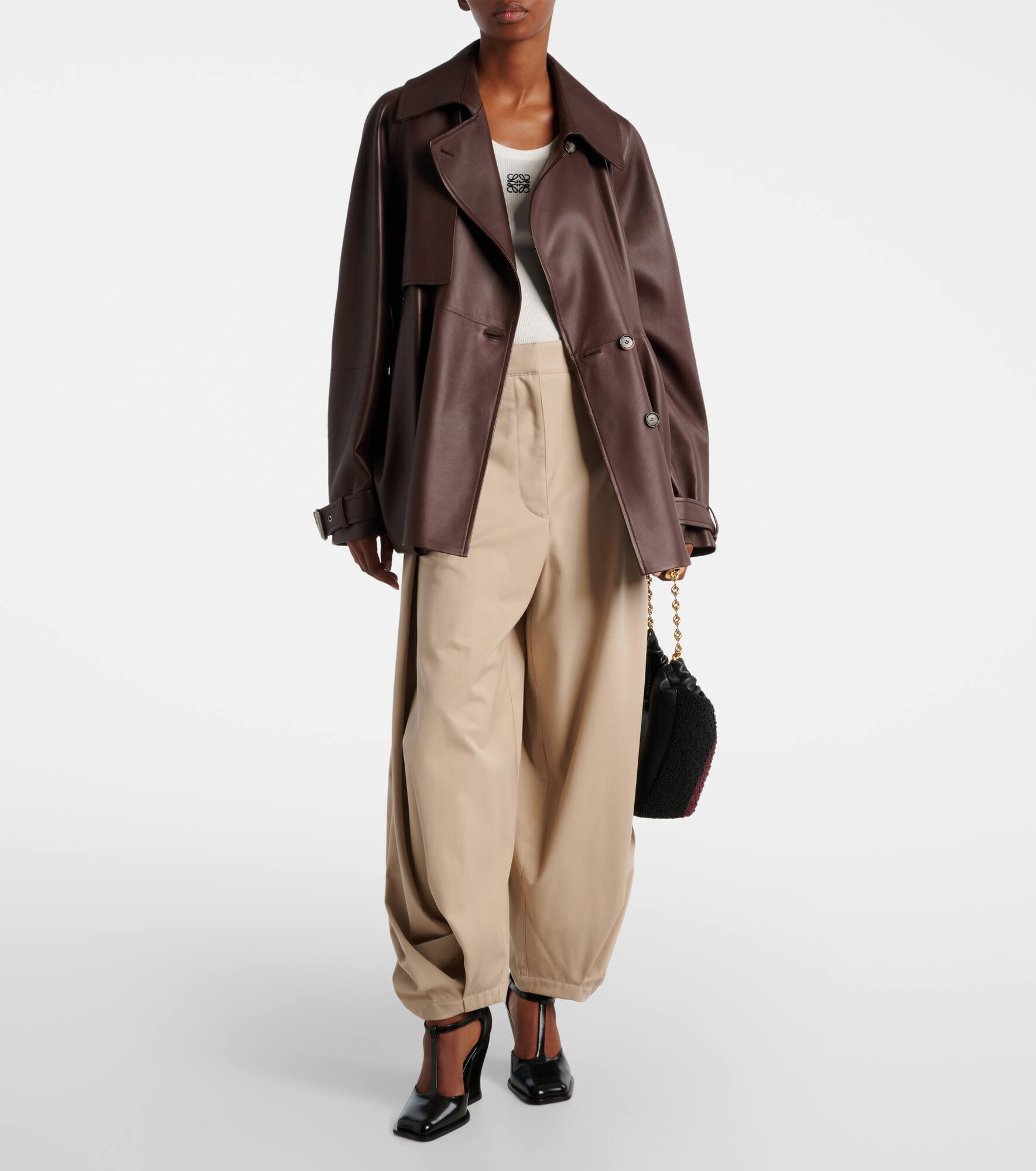 Cotton and silk twill balloon pants - 2