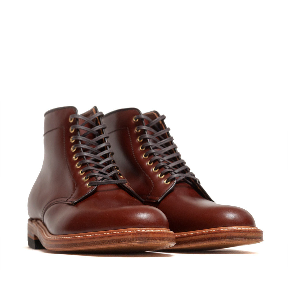 Plain Toe Navy Blucher Boot Annonay Walnut Brown - 2