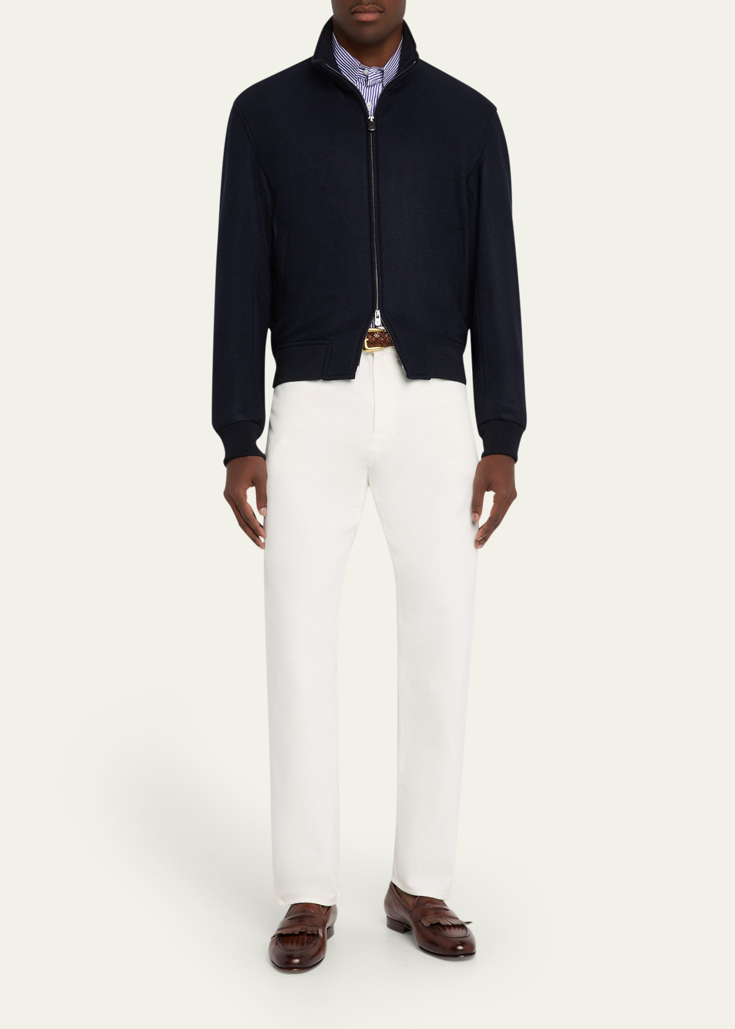 Men's Double-Face Cashmere Full-Zip Jacket - 2