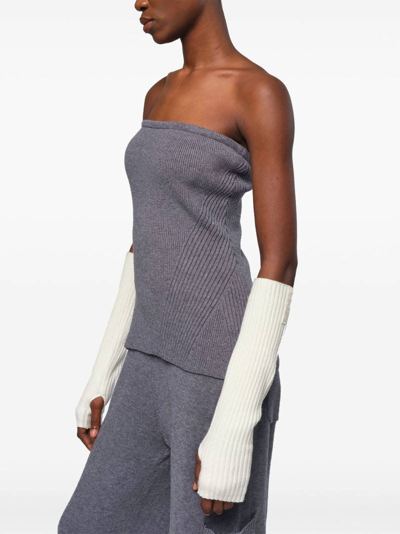 APPARIS ribbed-knit fingerless gloves outlook