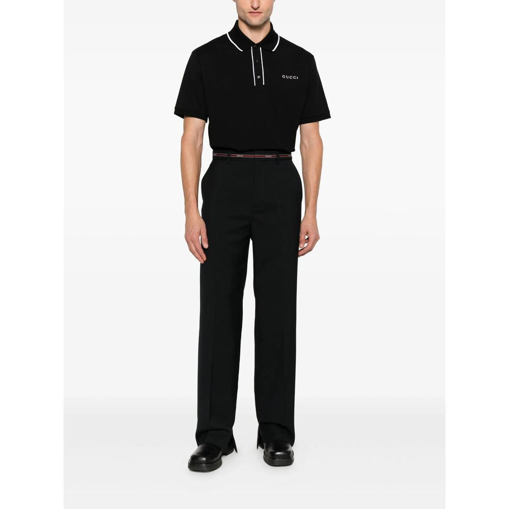 Gucci Black Polo Shirts Men - 4