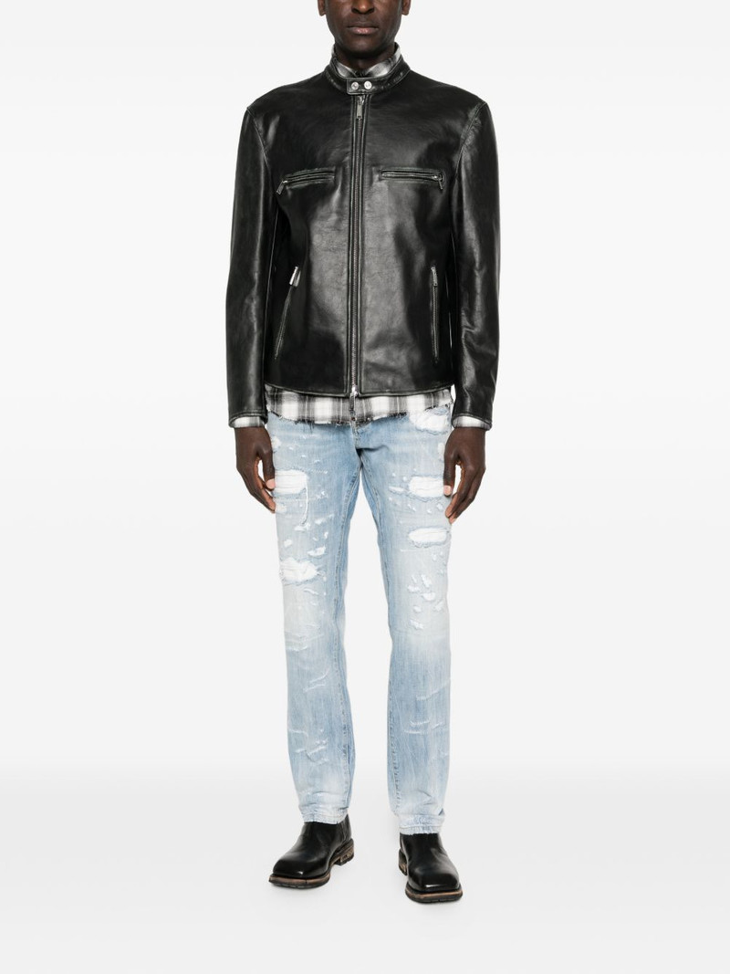 DSQUARED2 Bad Boy zip-up leather jacket outlook