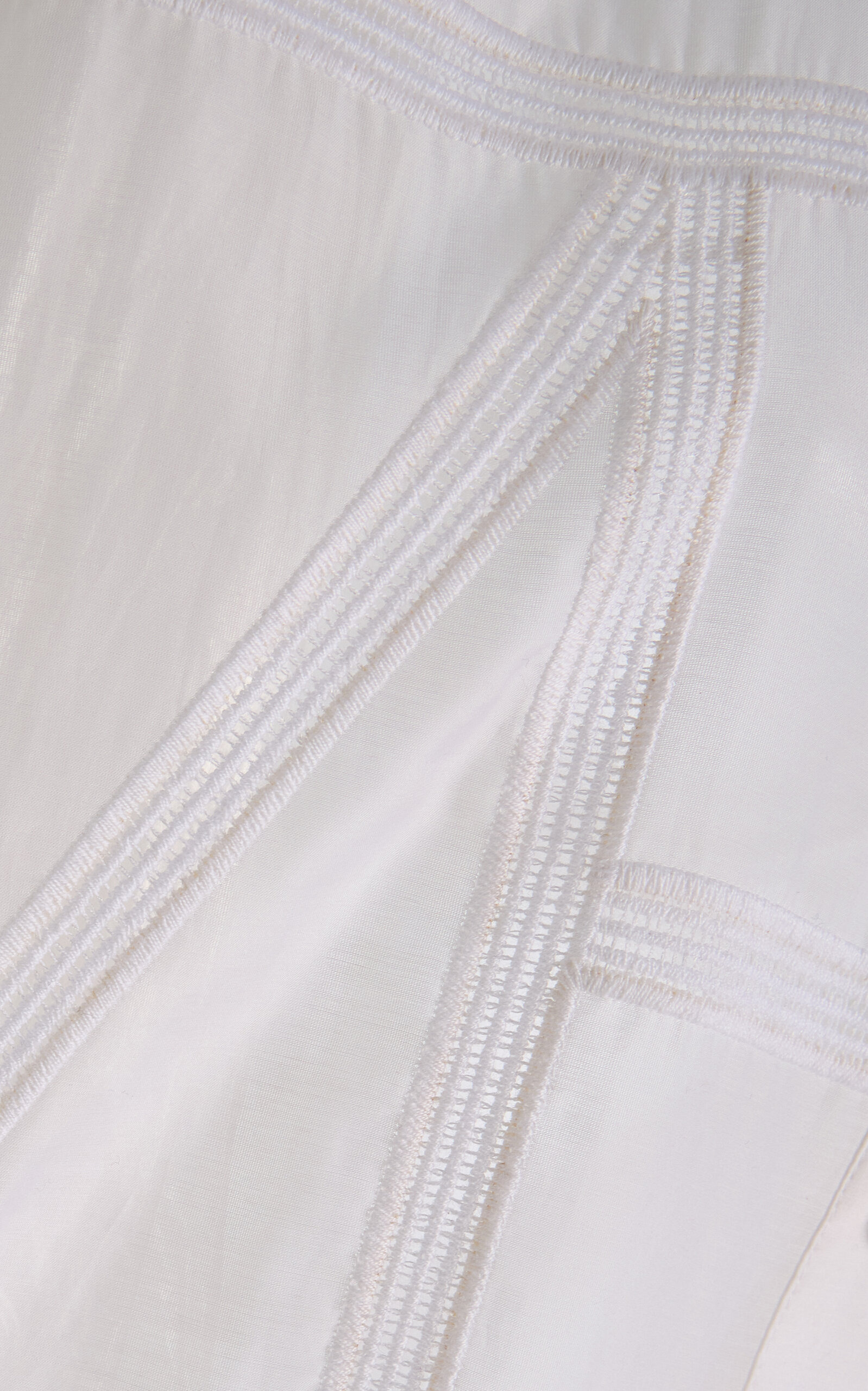 Embroidered Cotton-Silk Shirt white - 5