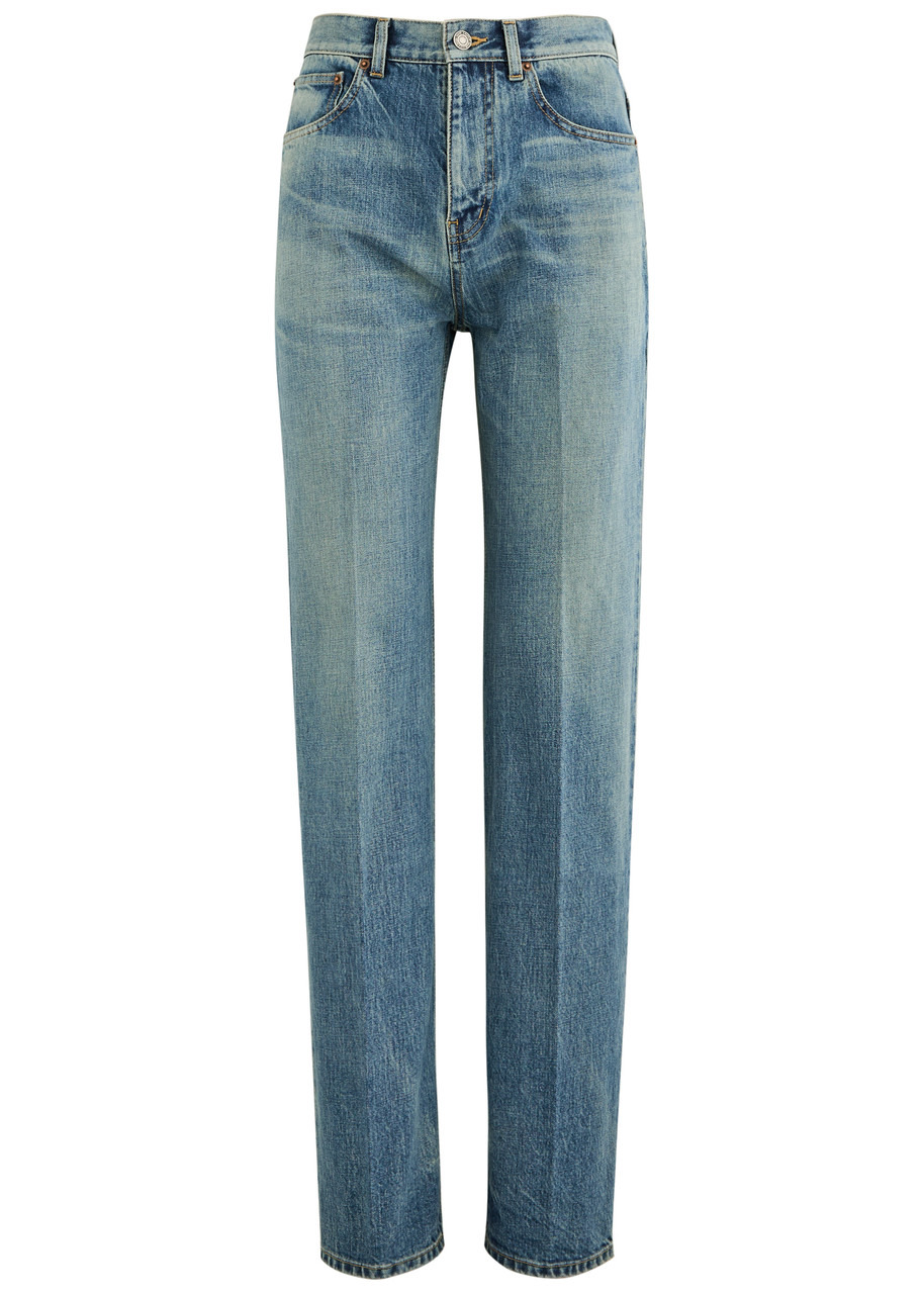 Saint Laurent Faded Straight-leg Jeans - 1