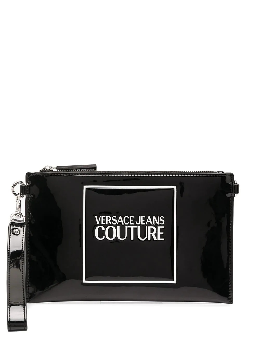 logo-debossed patent clutch - 6