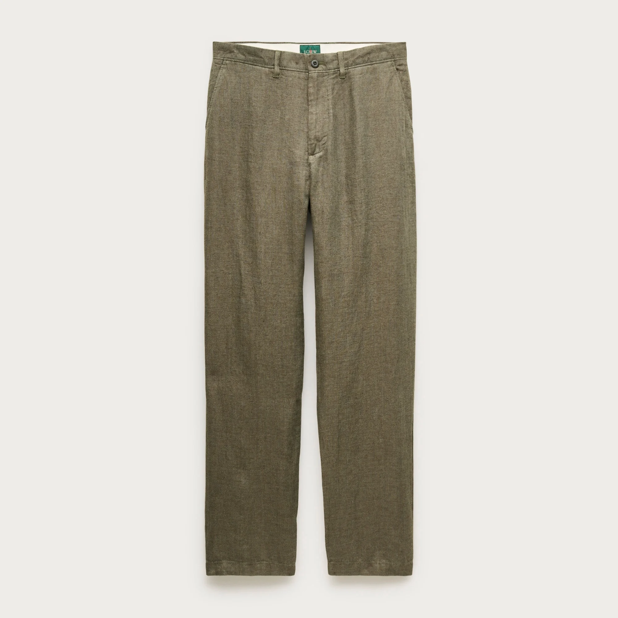 Classic-fit trouser in linen herringbone - 1