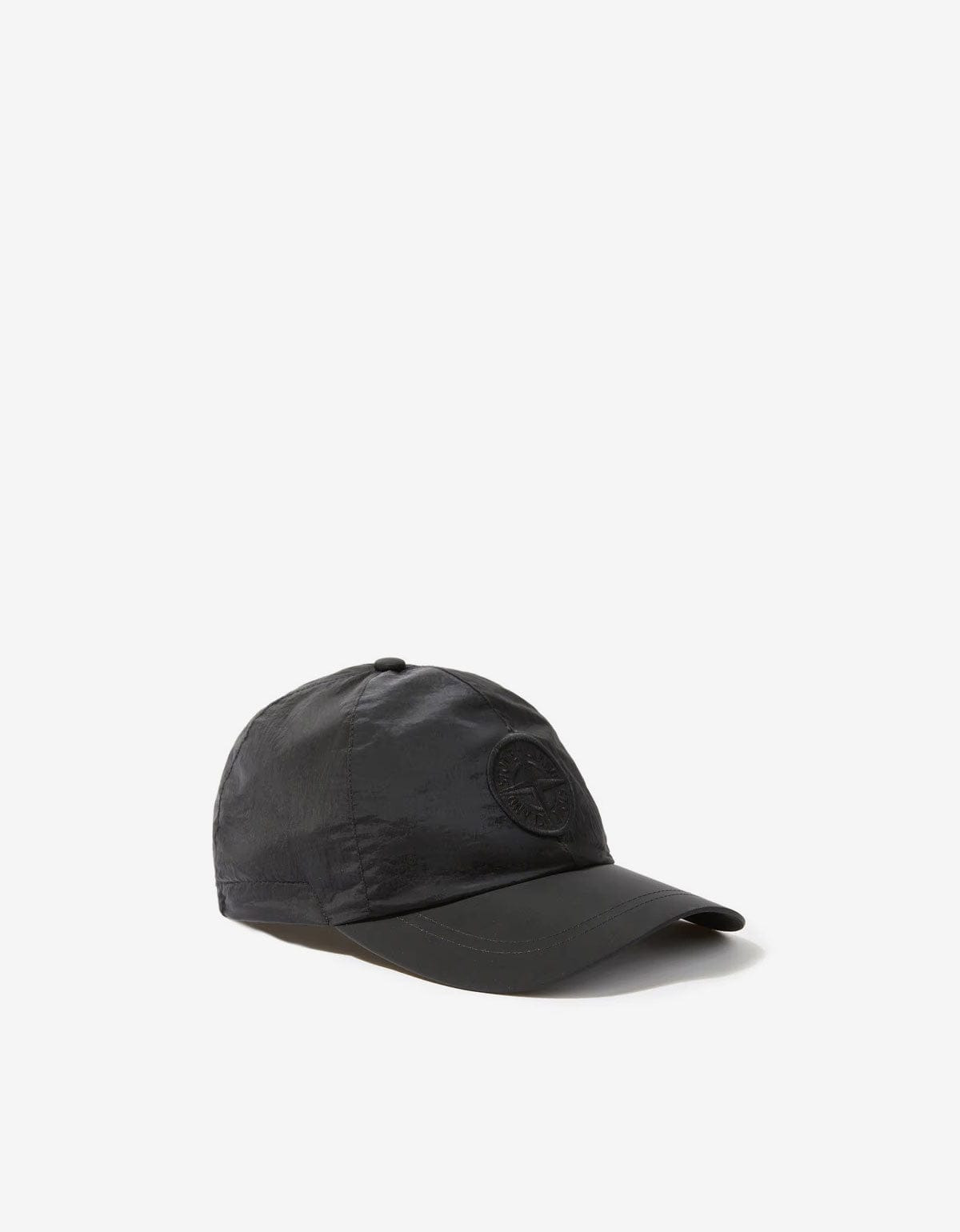 Stone Island Black Nylon Metal Cap - 1