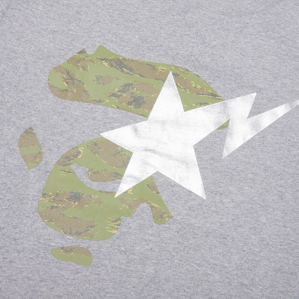 WOMEN'S APE ON BAPESTA TEE - GREY/BEIGE - 3