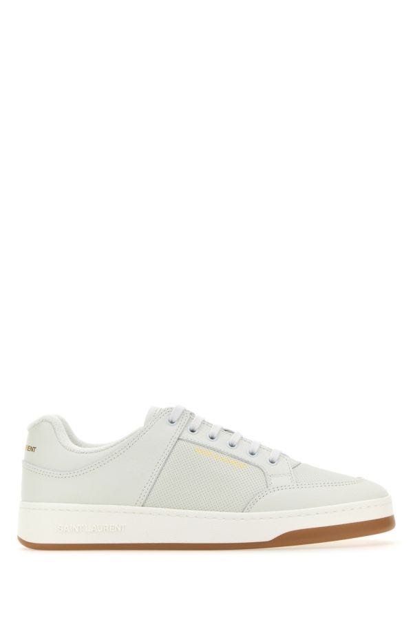Saint Laurent Man White Leather Sl/16 Sneakers - 1