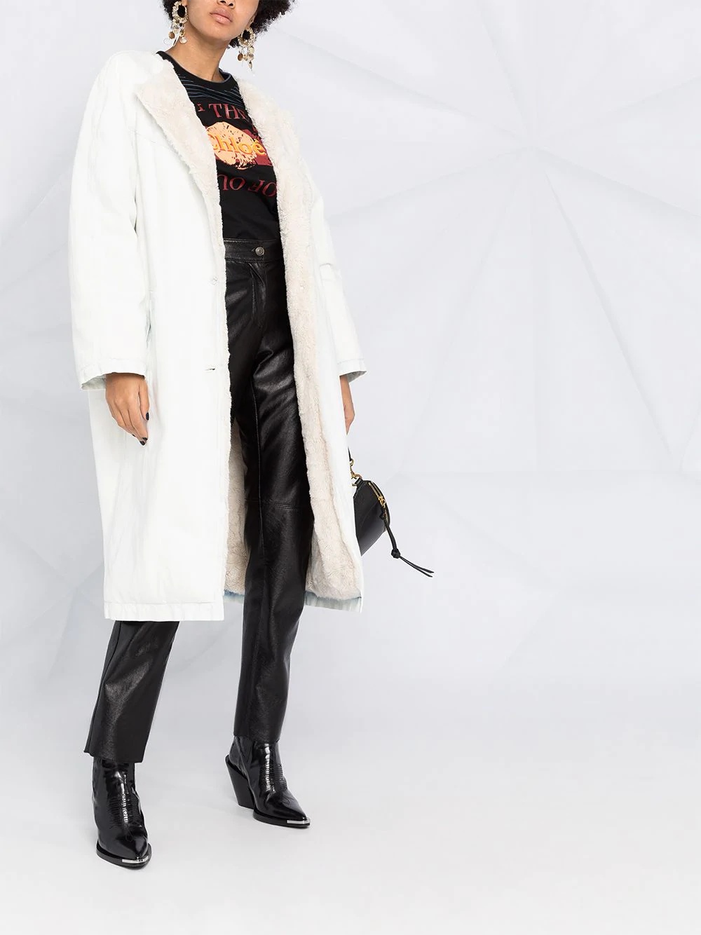 single-breasted mid-length coat - 2