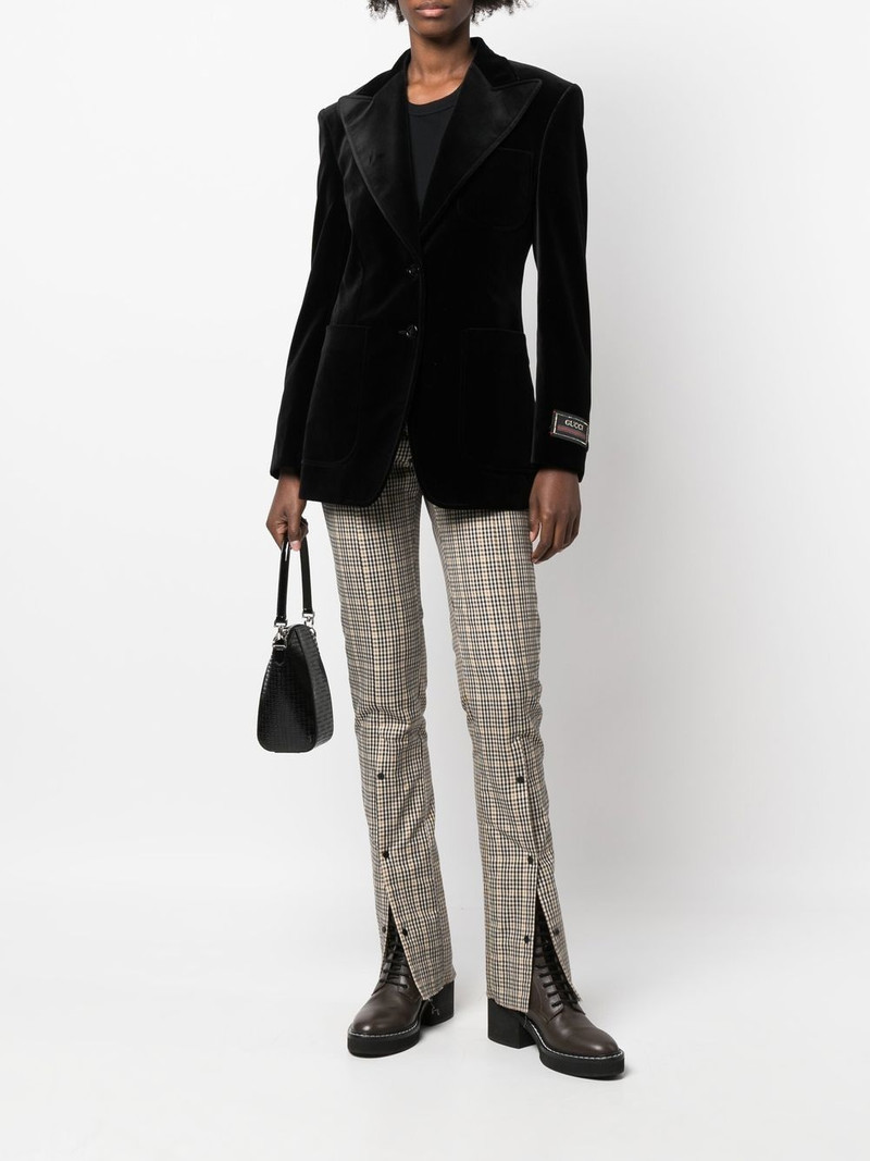 GUCCI single-breasted velvet blazer outlook