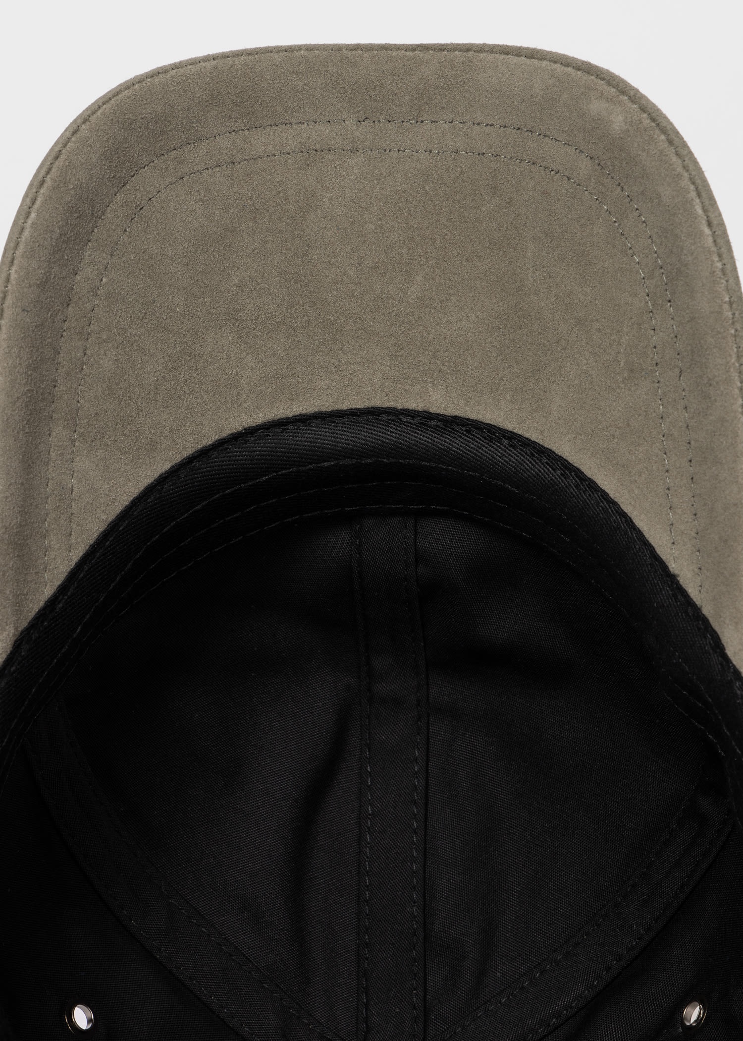Washed Khaki Suede Cap - 4