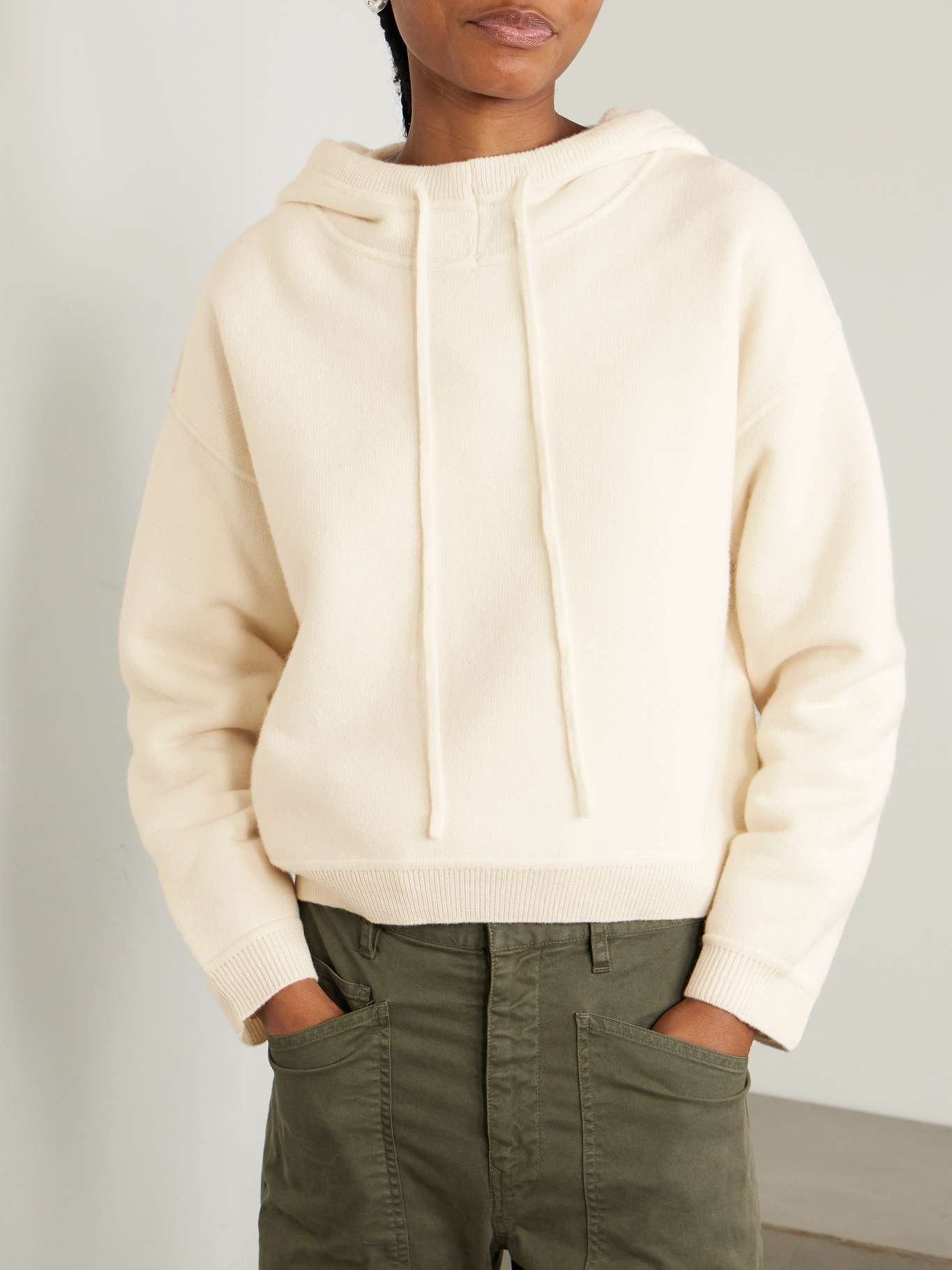 Sarla cashmere hoodie Ivory - 3