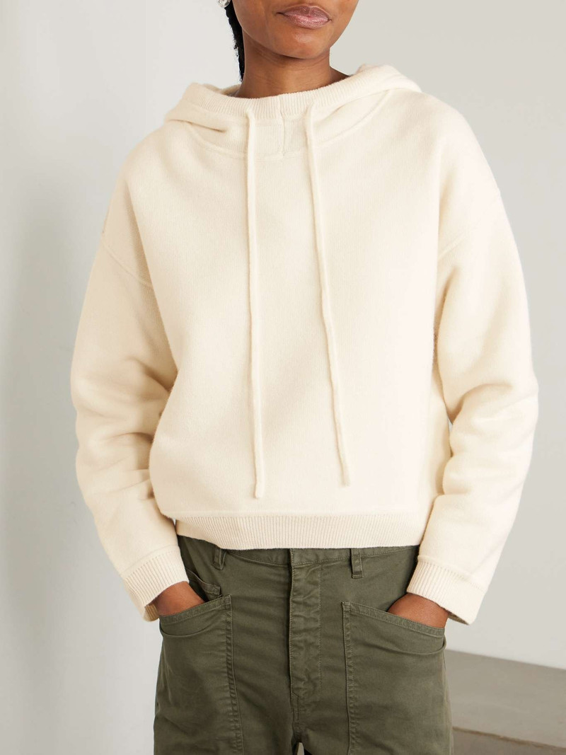 Sarla cashmere hoodie Ivory 3