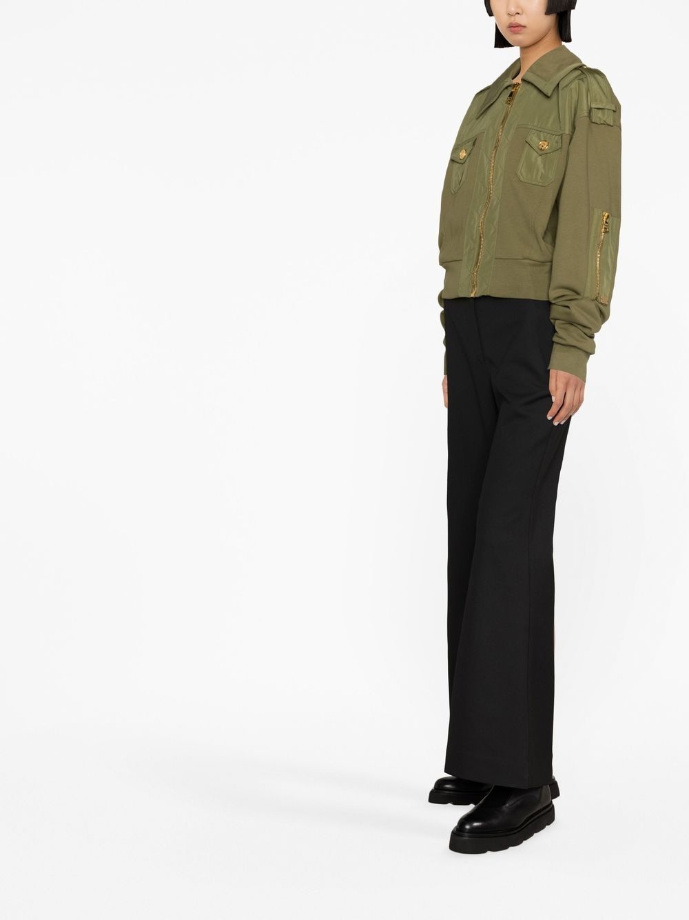cropped bomber jacket - 3