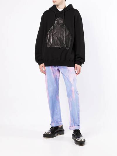 doublet graphic-print cotton hoodie outlook