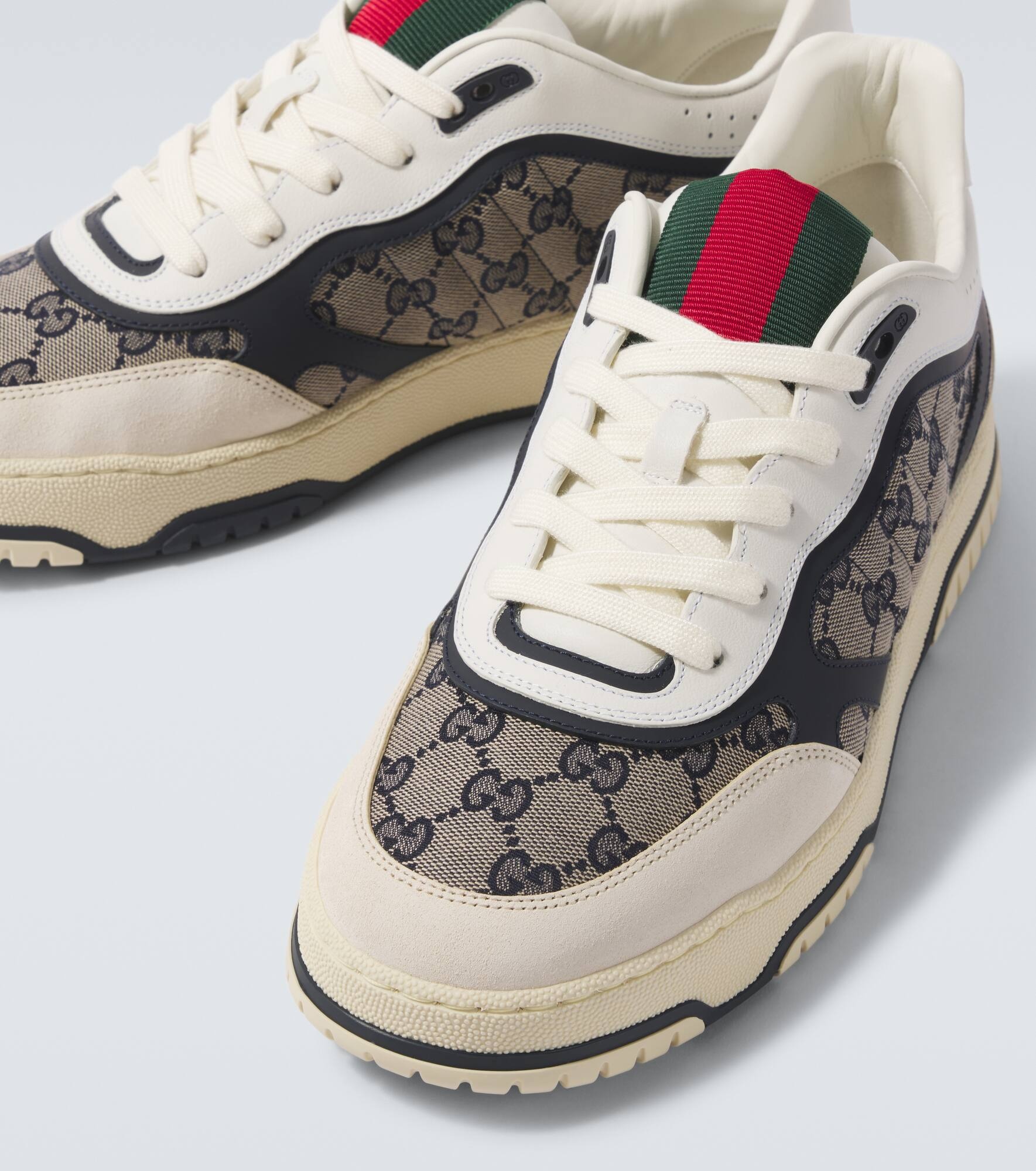 Gucci Re-Web leather sneakers - 3