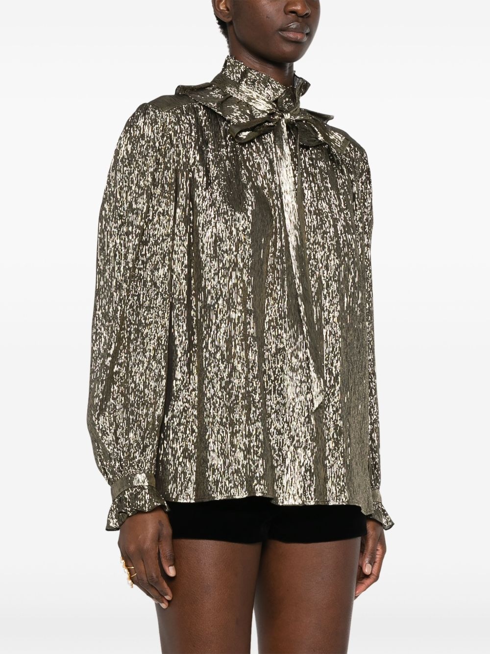 lamé-effect blouse - 3