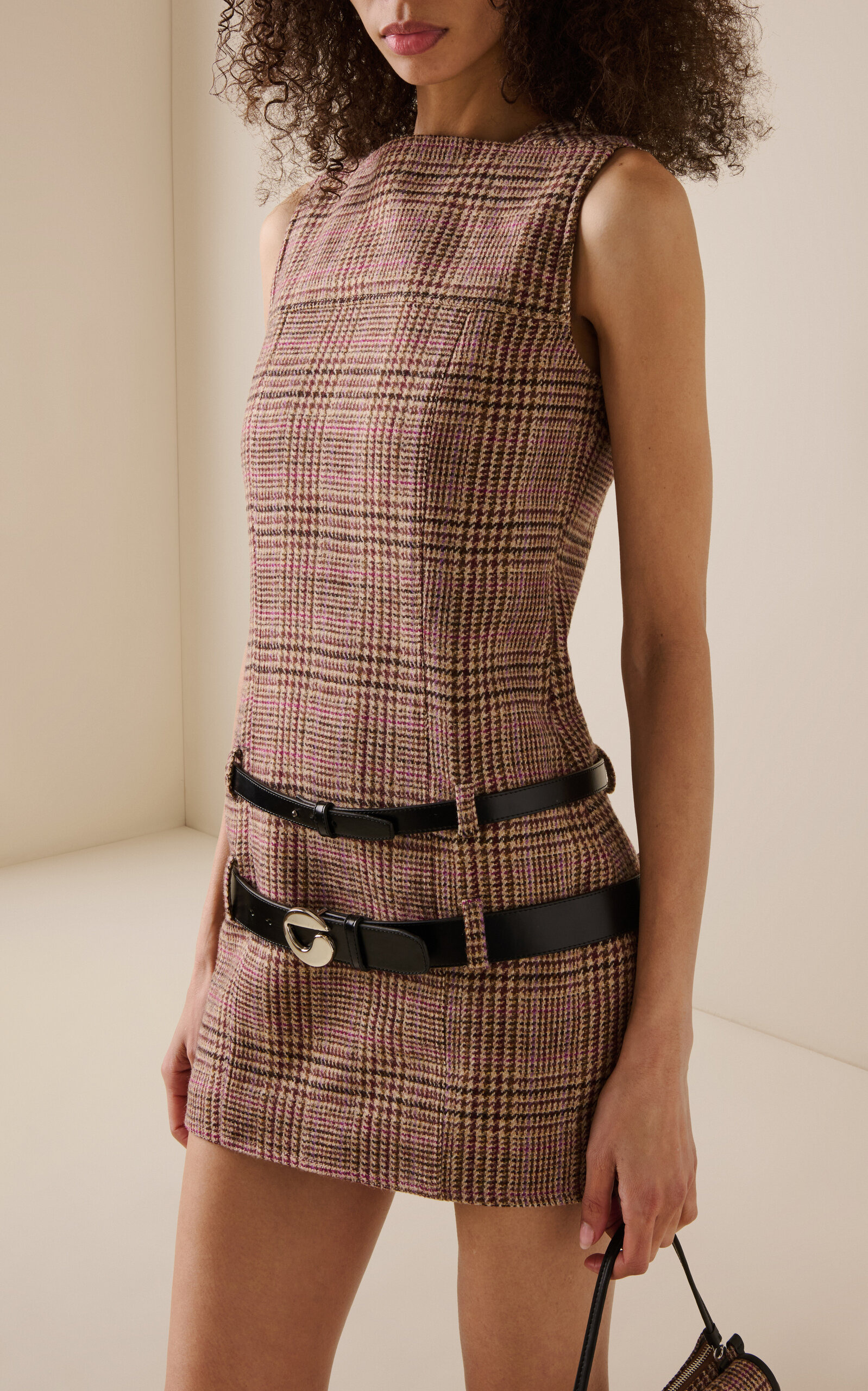 Belted Wool Dress brown - 3