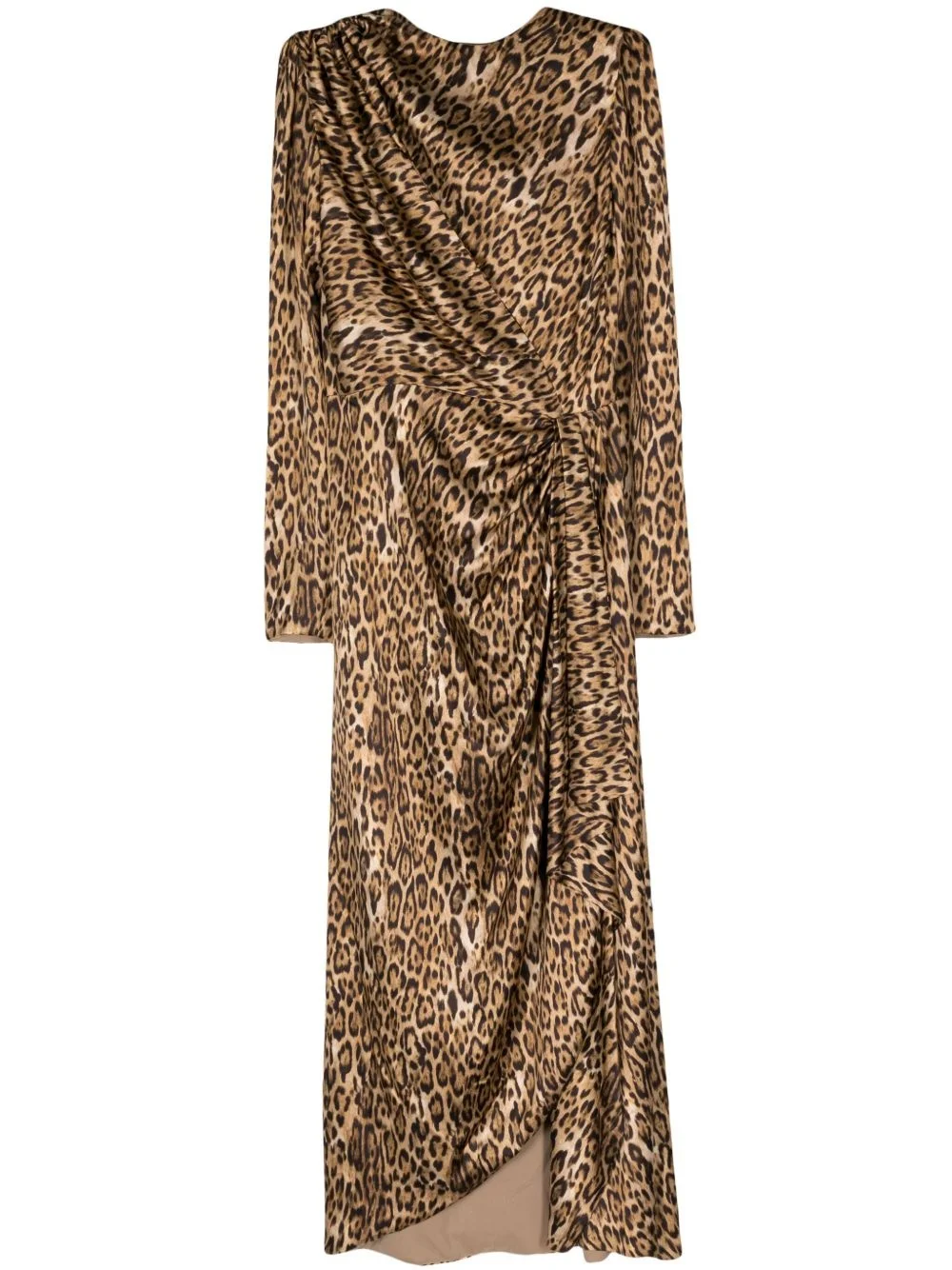 Lala leopard-print draped dress - 1
