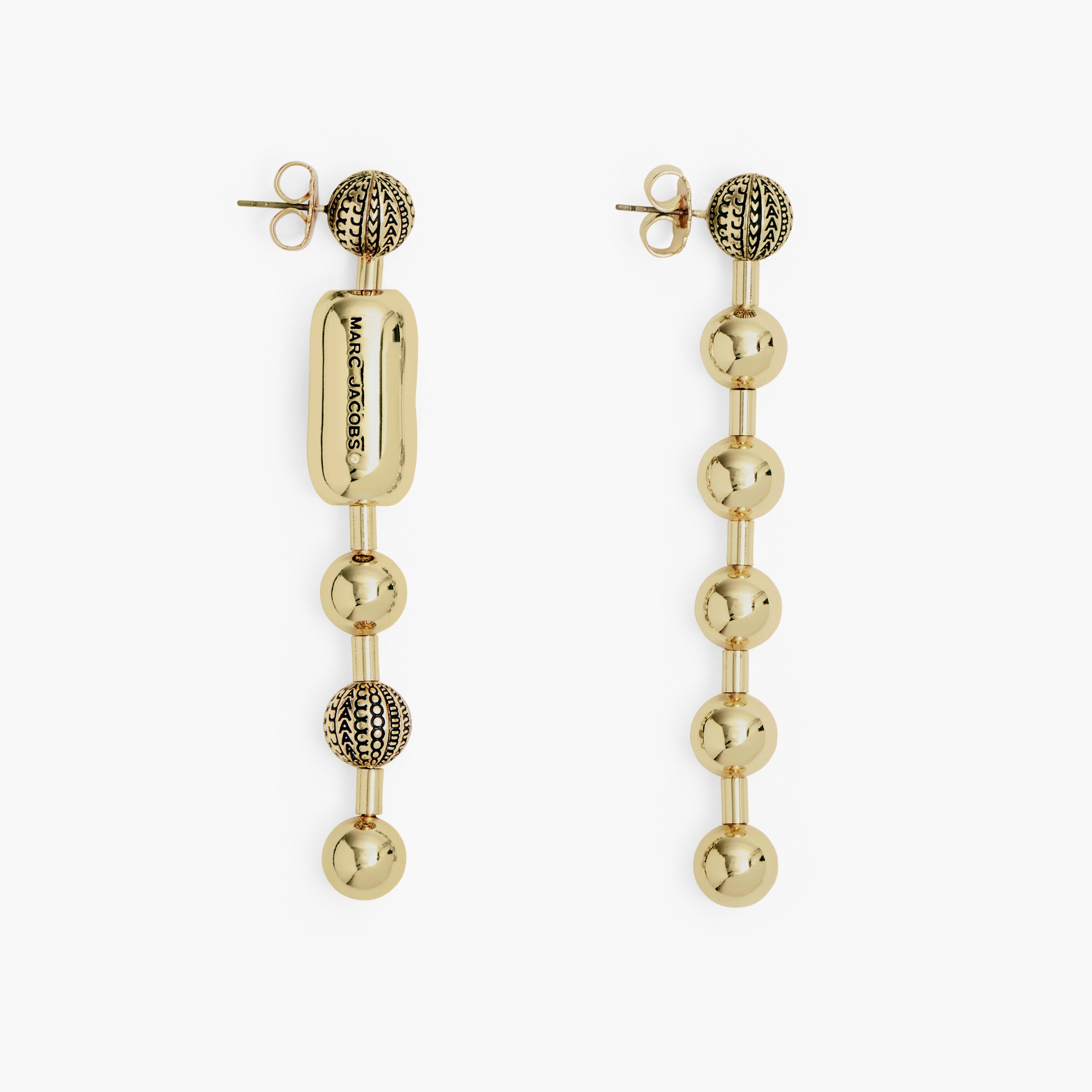 THE MONOGRAM BALL CHAIN EARRINGS - 5