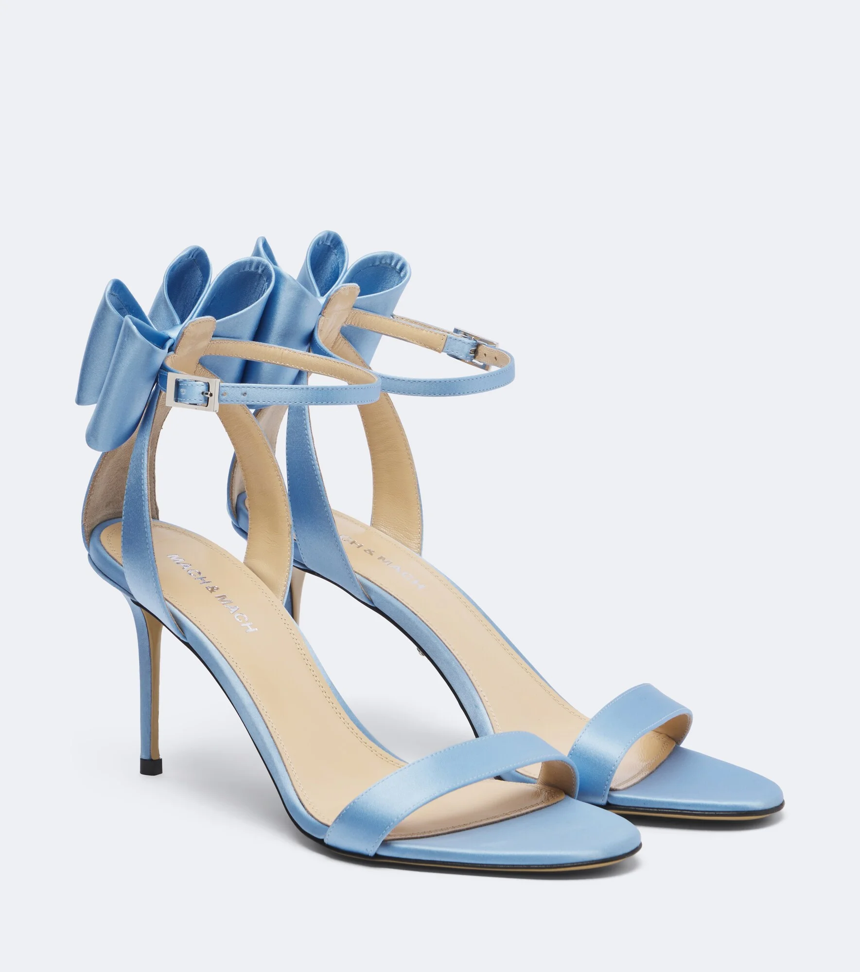 Le Cadeau bow-detail satin sandals - 1