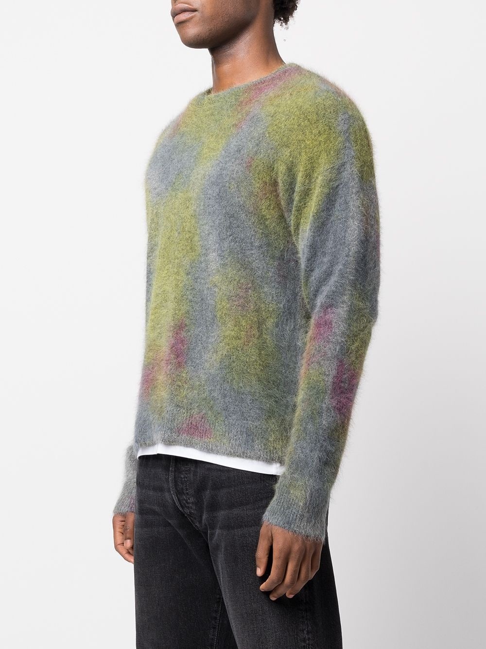 tie dye-print knitted jumper - 3