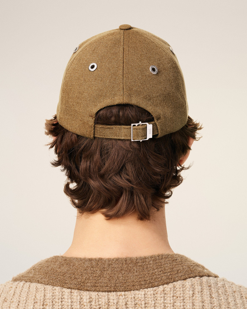 BROWN COTTON EMBOSSED AMI DE COEUR CAP 6