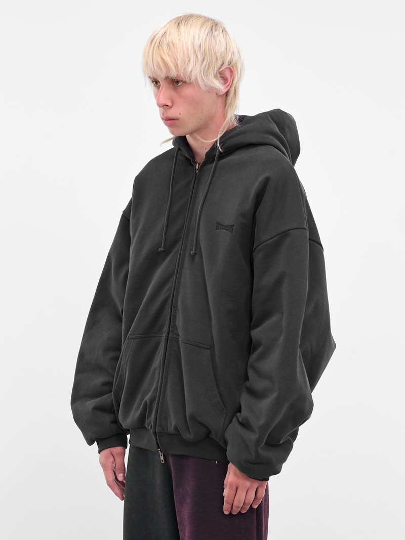 Black Boxing Logo Oversized Hoodie 2