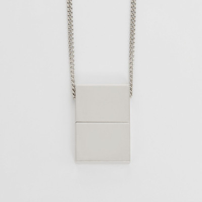 Burberry Palladium-Plated Clasp Detail Necklace outlook