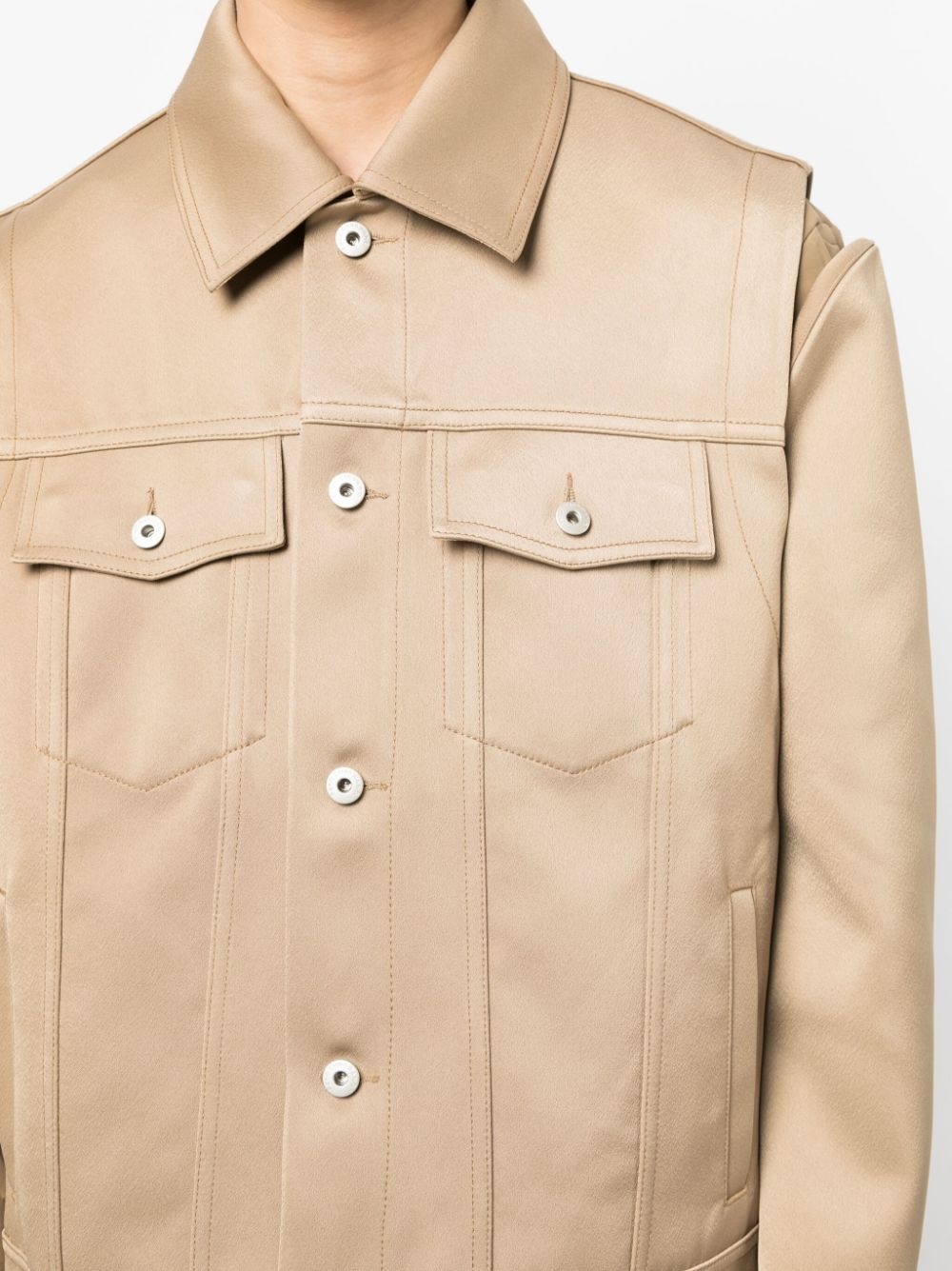 logo-patch long-sleeve jacket - 5