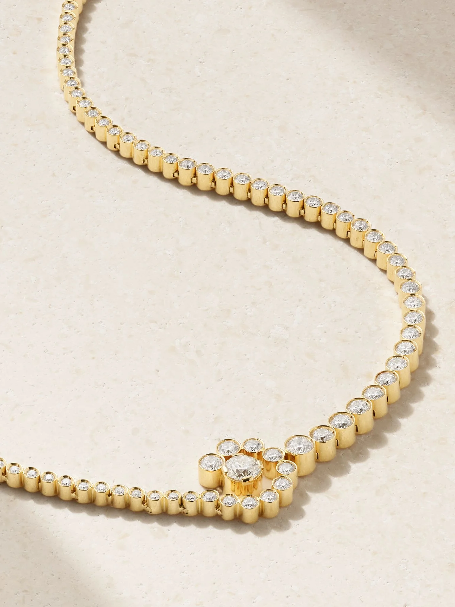Escargot 18-karat gold diamond necklace Gold - 1