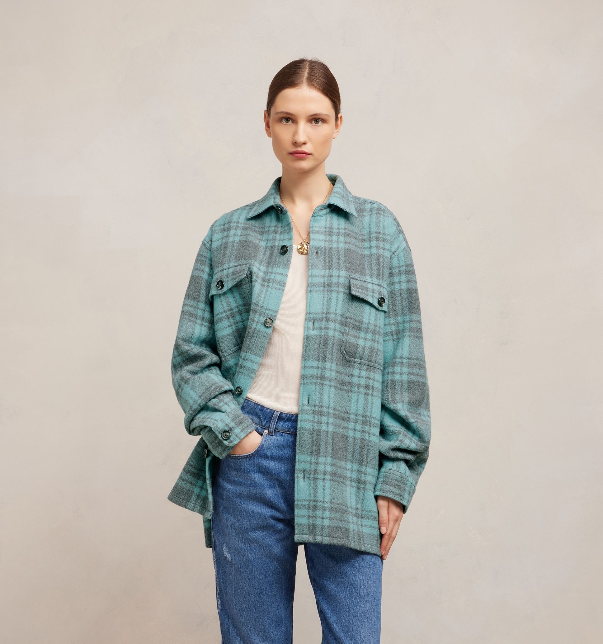 Oversize Overshirt With Chest Pockets - 1