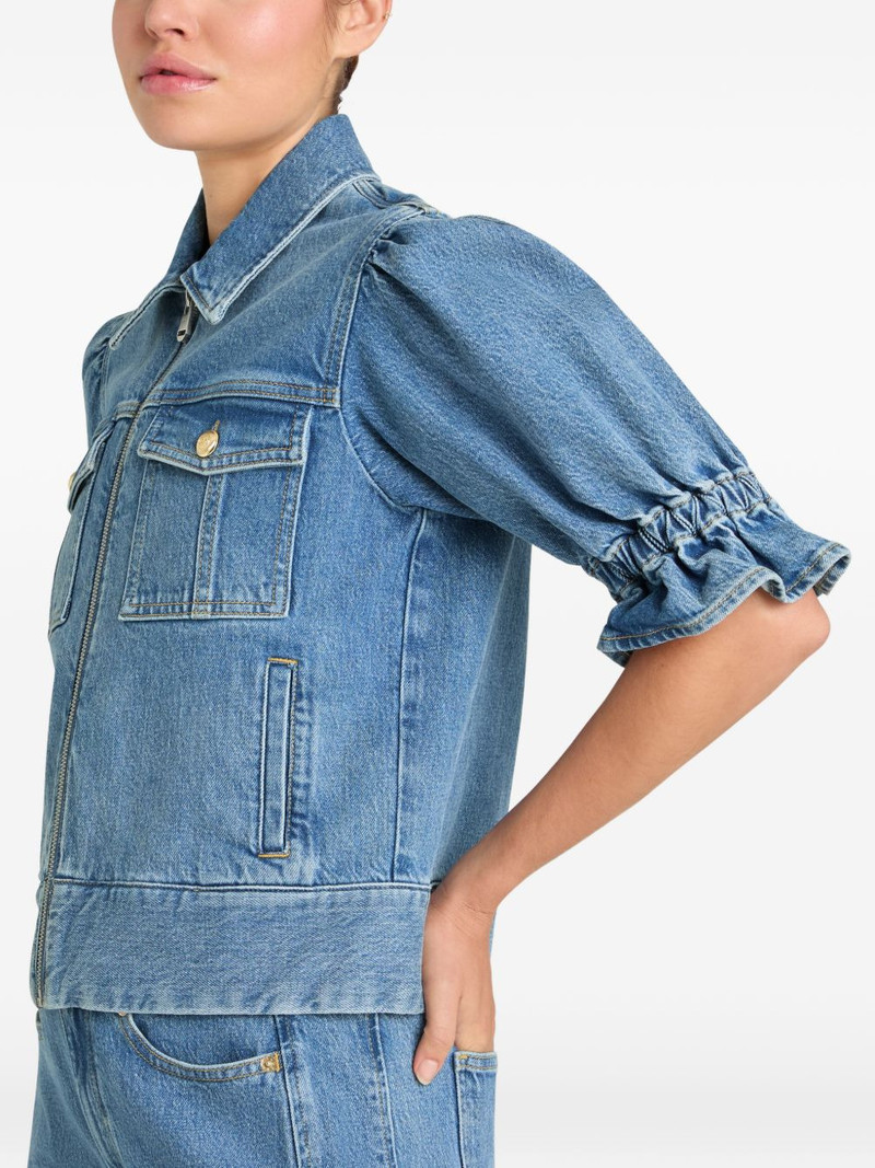 Holly puffed-sleeve denim jacket 3