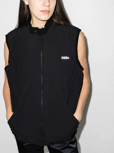 032c high neck zipped gilet outlook