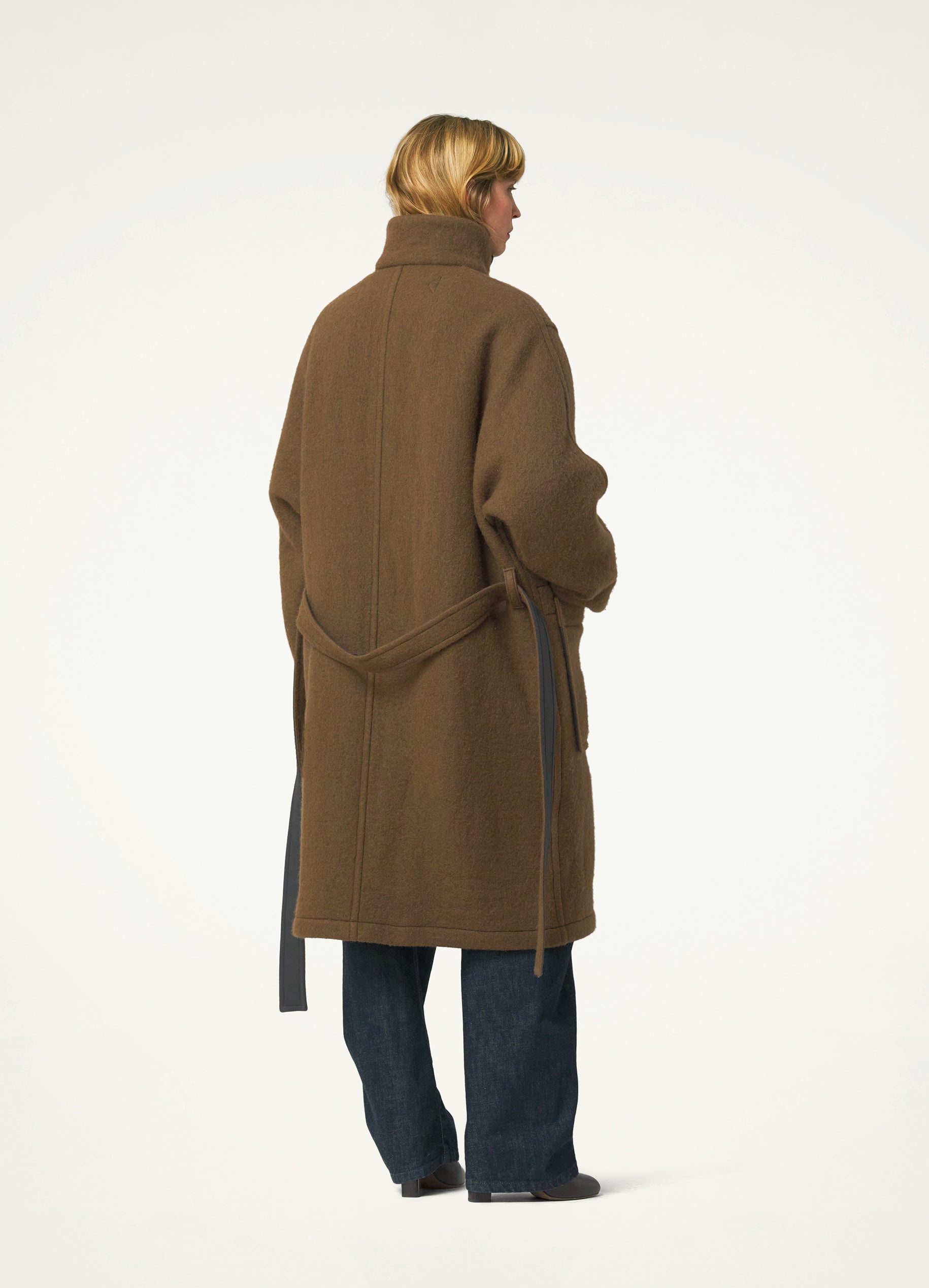 BATHROBE DUFFLE COAT - 4