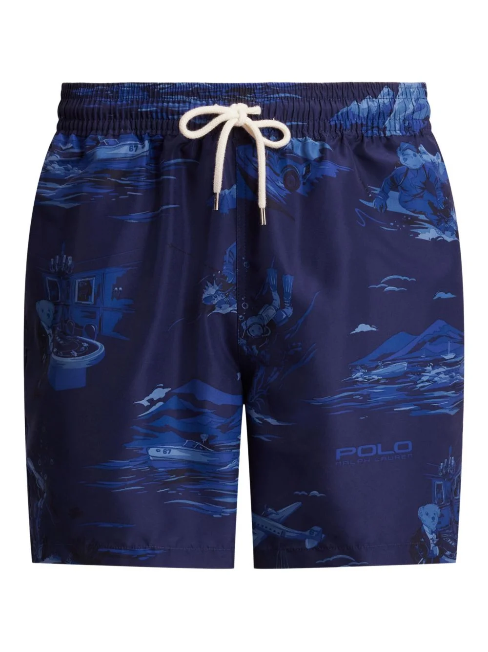 printed swim shorts - 1