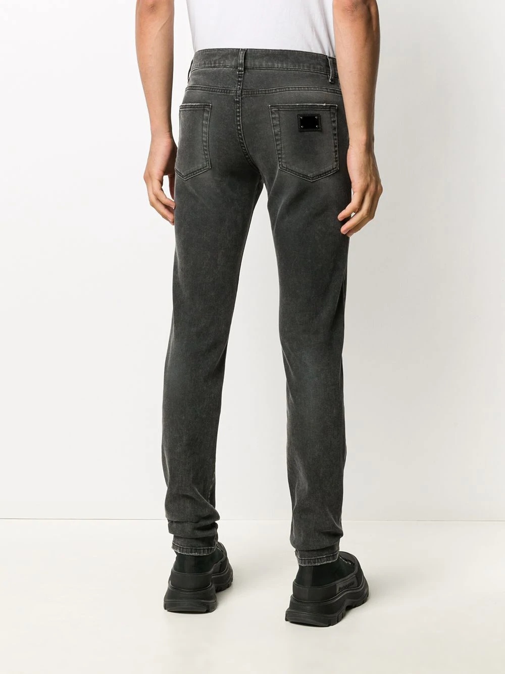 logo plaque jeans - 4