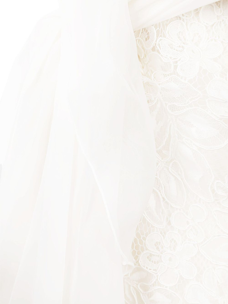 floral lace one-shoulder midi dress 4