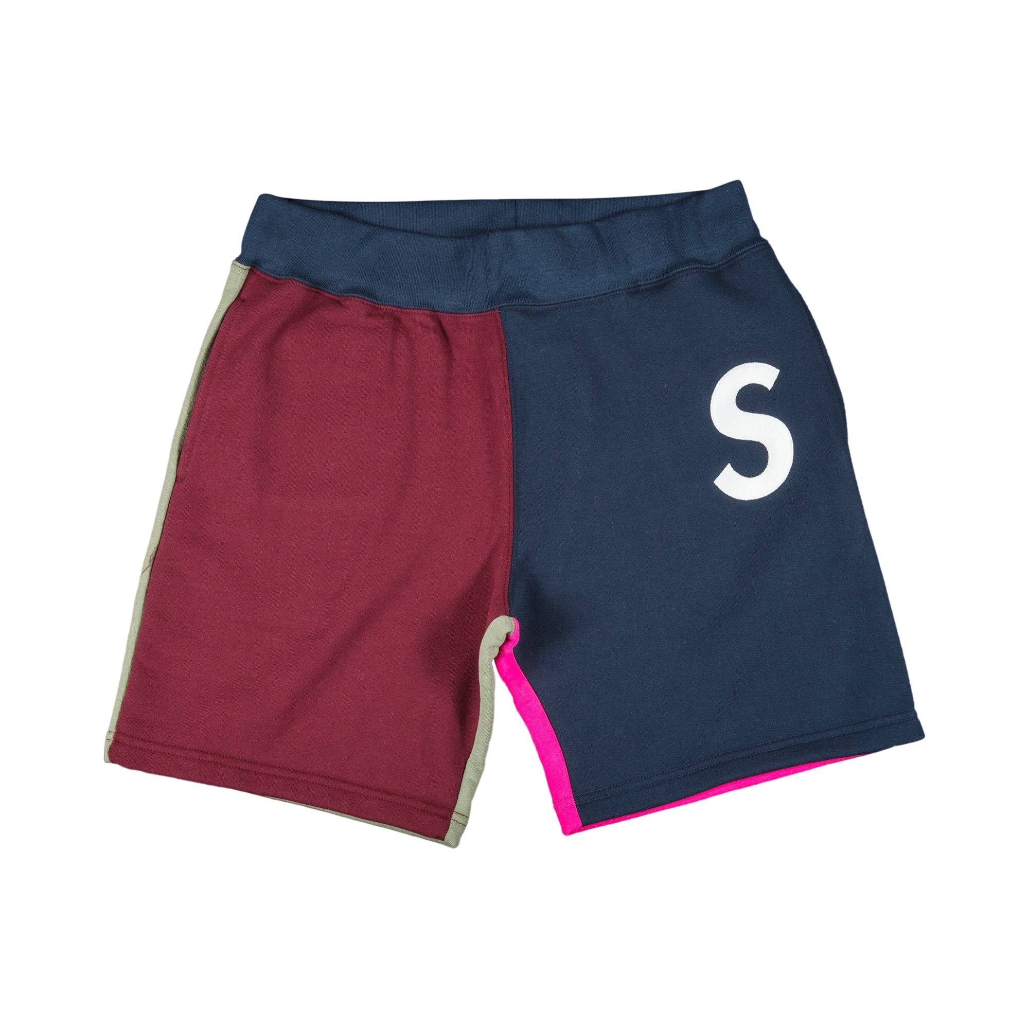 Supreme S Logo Colorblocked Sweatshort 'Navy' - 1