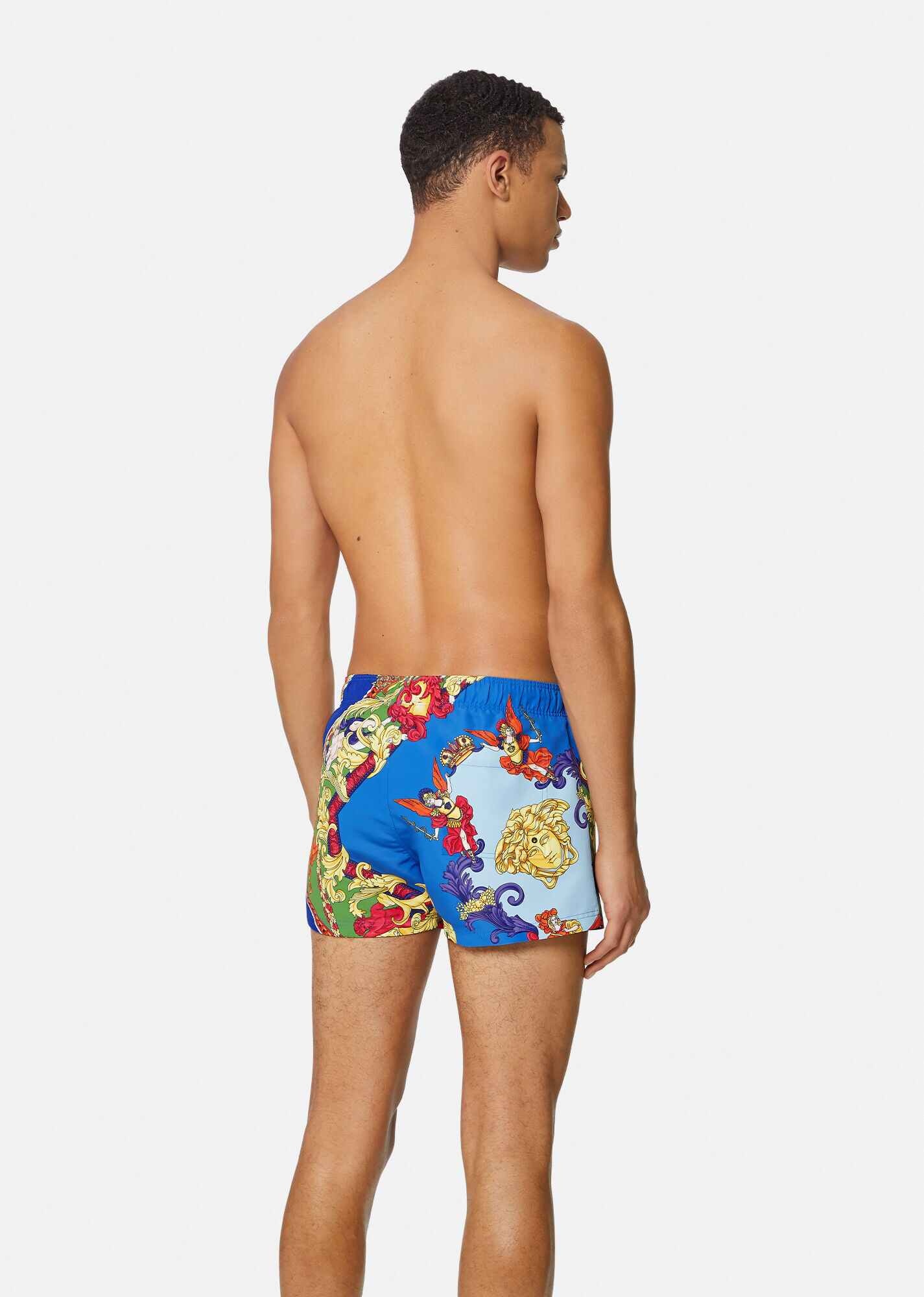 Medusa Renaissance Print Short Swim Shorts - 3