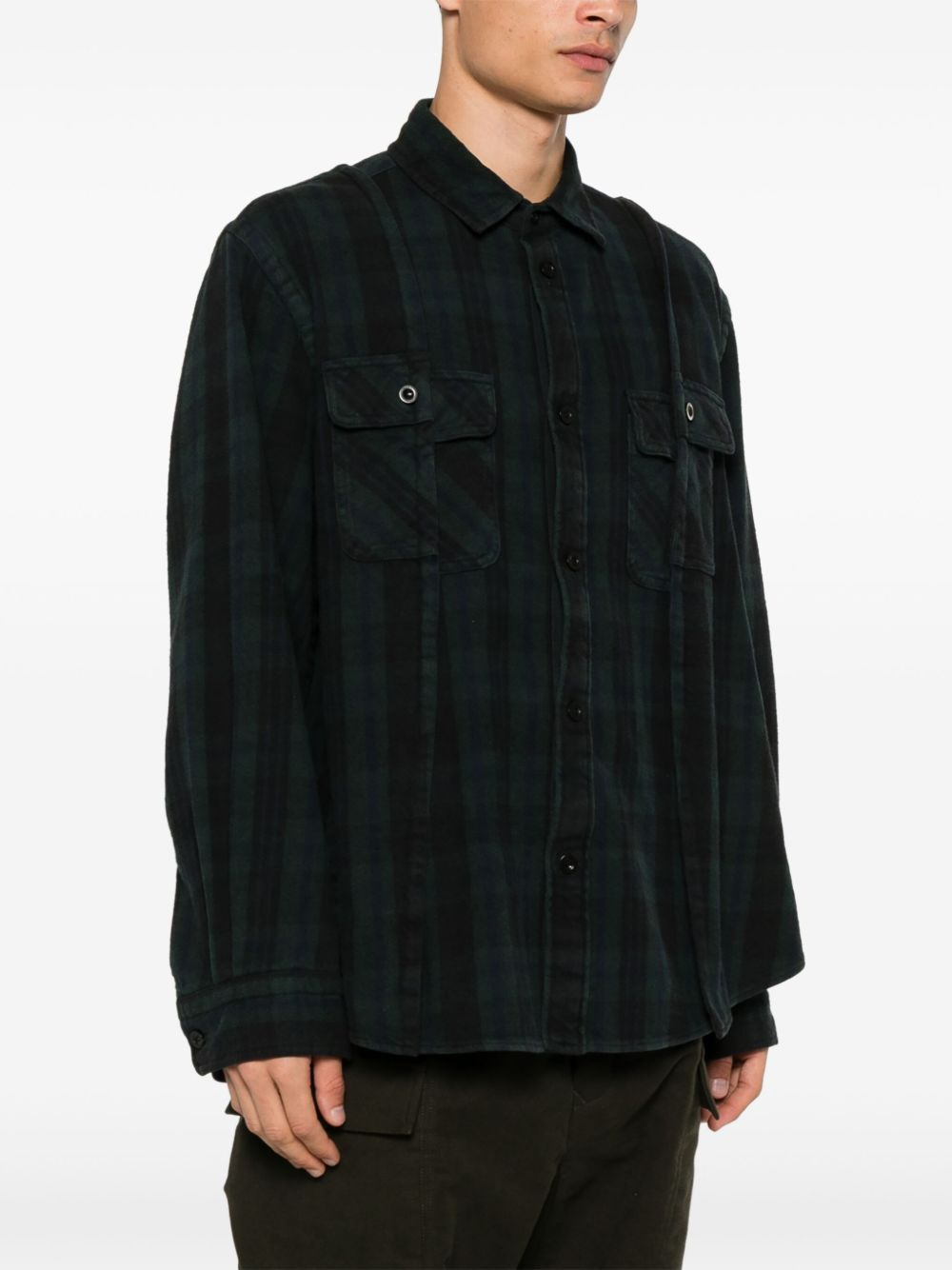 panelled shirt - 3